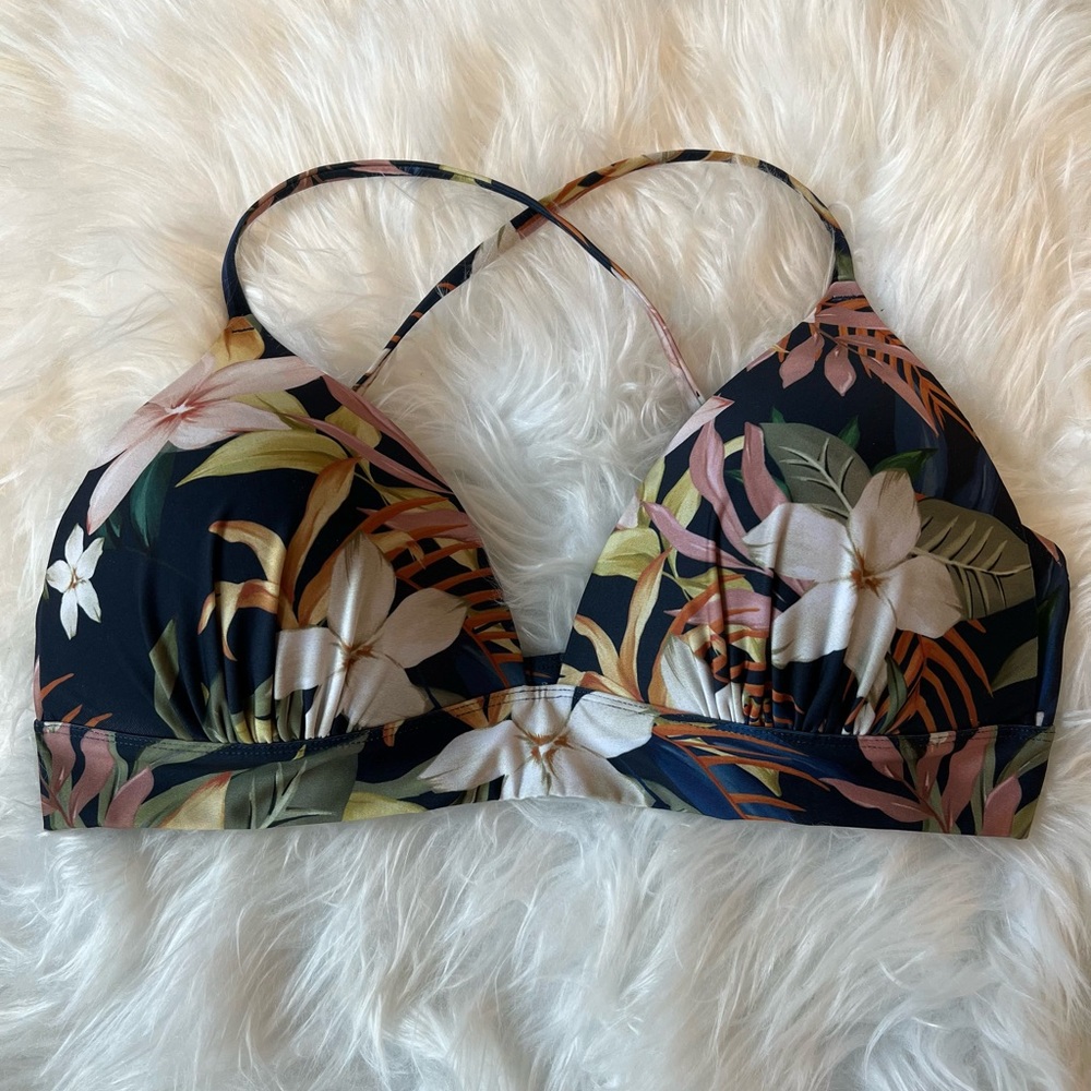 H&M Floral Padded Push Up Bikini Top